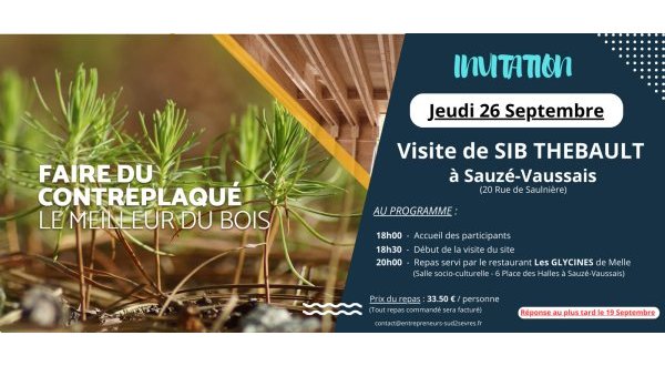 Le Club des Entreprises Mellois en visite chez Thebault à Sauzé-Vaussais