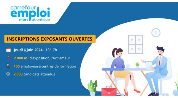 Vous recrutez ? Participez au Carrefour pour l’emploi du 6 juin à Niort