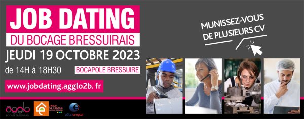 Un job dating d’envergure à Bressuire le 19 octobre
