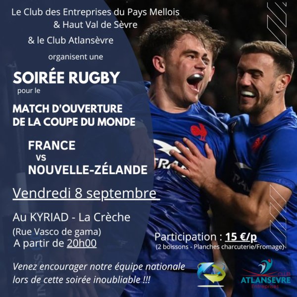 Le club des entreprises du Pays Mellois Haut Val de Sèvre mobilisé pour le rugby Le club des entreprises du Pays Mellois Haut Val de Sèvre mobilisé pour le rugby