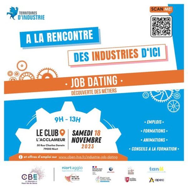 Semaine de l’Industrie : job dating industrie à Niort le 18 novembre Semaine de l’Industrie : job dating industrie à Niort le 18 novembre