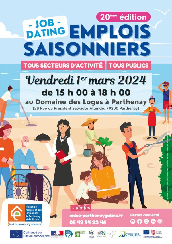 20e job dating des emplois saisonniers en Gâtine le 1er mars 20e job dating des emplois saisonniers en Gâtine le 1er mars